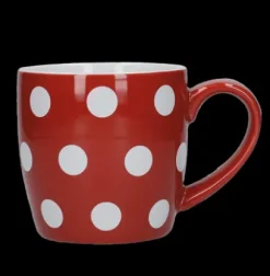Sale Compagnie & Co Red & white polka-dot Mug