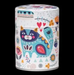 Clearance Compagnie & Co Tea storage canister Cat Flowers